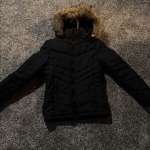 SO Black Jacket with Faux Fur Trim